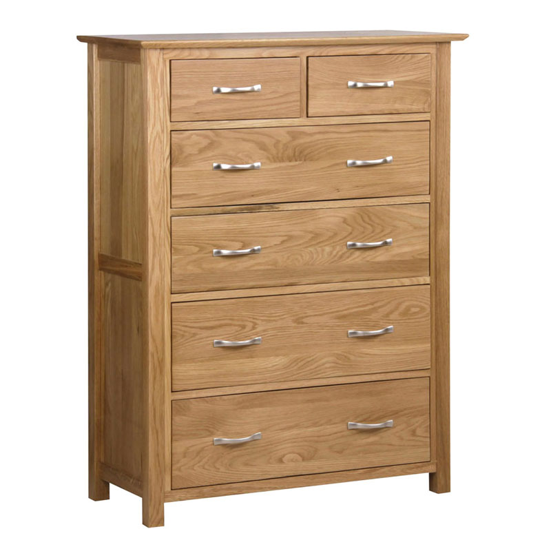 Modern Oak Tall Multi Chest of Drawers