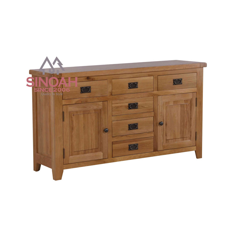 Tủ Gỗ Sồi Rustic 2 Cửa 6 Ngăn